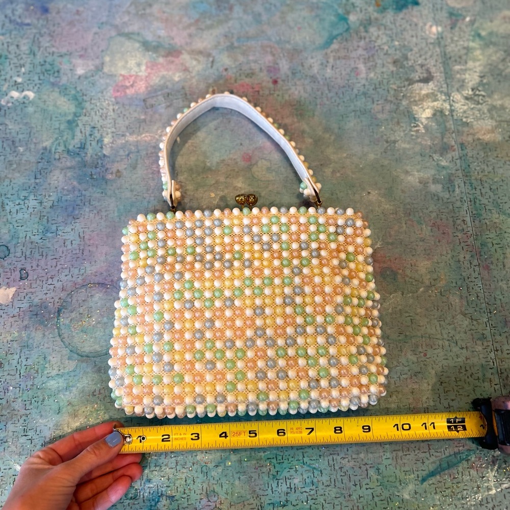 Mid Century Big Beaded Handbag - Picture 14 of 14